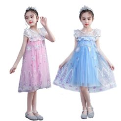 snow-queen-girl's-elsa-cosplay-princess-dress-for-kids