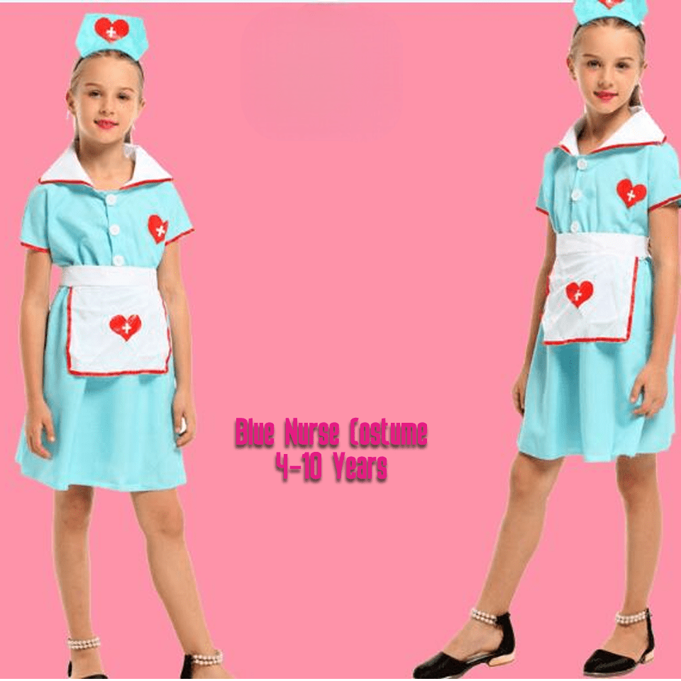 Blue Nurse Cosplay Costume/Dresses for kids - Image 4