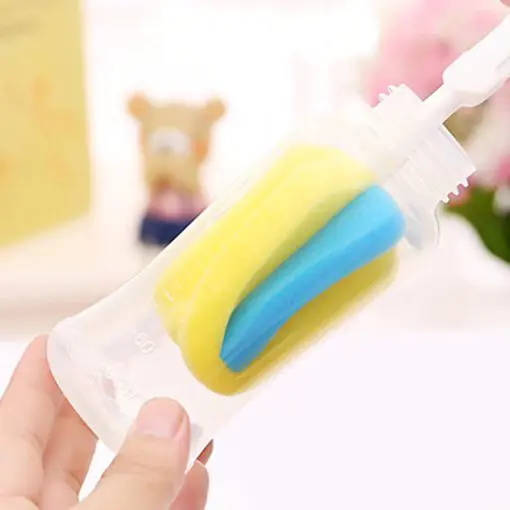 Baby Bottle & Nipple Cleaning Sponge Brush Tools Set - Image 5