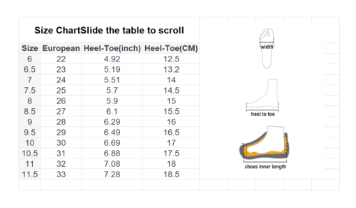 Shoe Size Chart 1