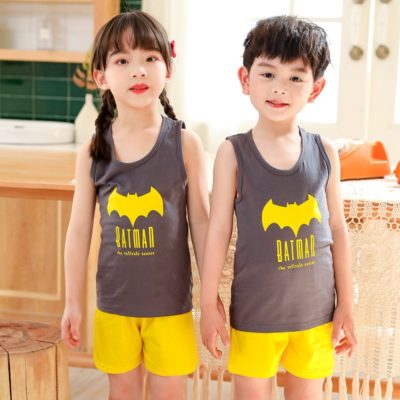 Batman Summer Cotton Sleeveless T-shirt Set (BST23001)