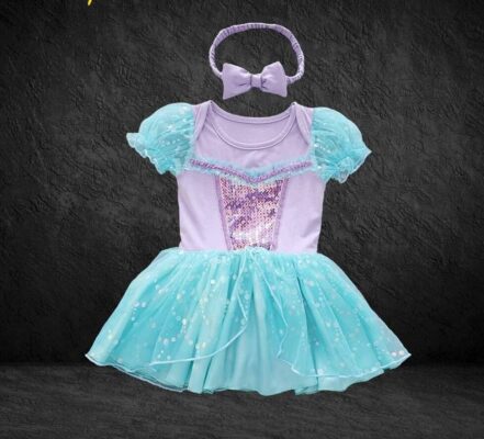 Baby Girl Sleeve Ocean Princess Party Dress