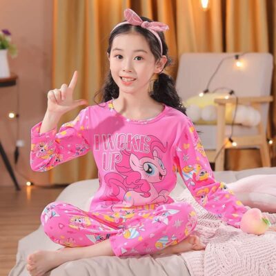 Pink Pony Winter Long Sleeve Night Suit