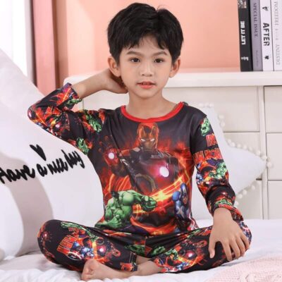 Superhero Winter Long Sleeve Night Suit