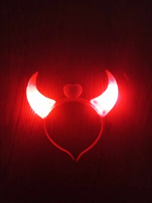 Halloween Red Lighting Devil Horn (HAH2300101)