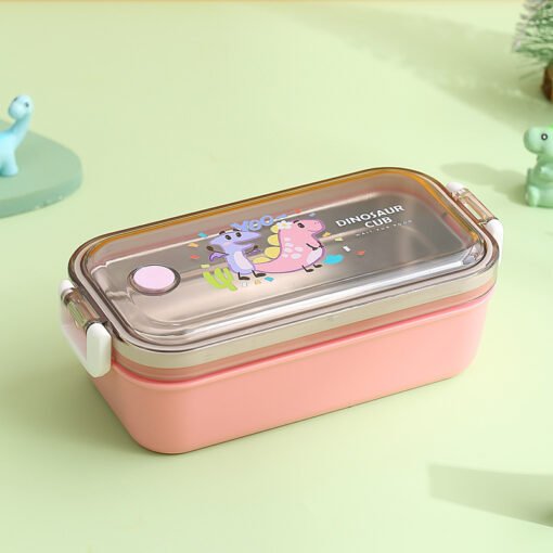 Stainless Steel Dino Cartoon Character Lunch Box (SSLB250008002) - Image 2