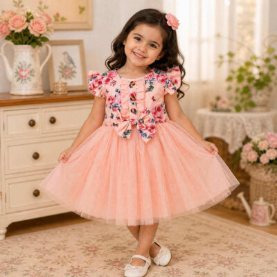 Floral Party Dress For Baby Girls (FPD23000100)